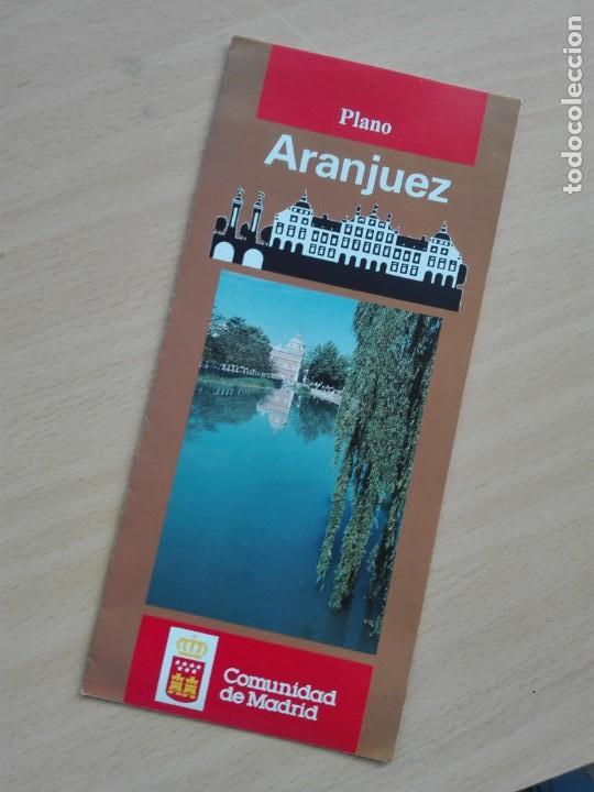 Travel Brochures: FOLLETO PLANO DESPLEGABLE 1989 - ARANJUEZ MADRID - 10X22CM