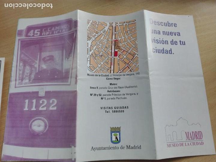 Travel Brochures: FOLLETO DESPLEGABLE  1990&rsquo;S - MUSEO DE LA CIUDAD MADRID - TRANSPORTE