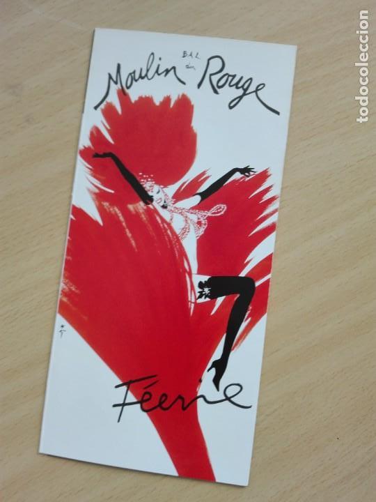 Travel Brochures: FOLLETO TRIPTICO 1990&rsquo;S - MOULIN ROUGE - PARIS FRANCE - SEXO EROTICA MUSICA BAILE