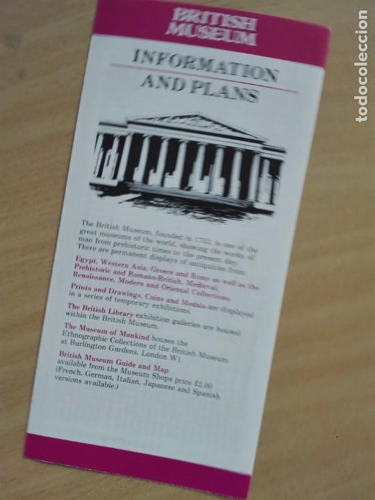 Travel Brochures: FOLLETO TRIPTICO 1990&rsquo;S - BRITISH MUSEUM - LONDON UNITED KINGDOM