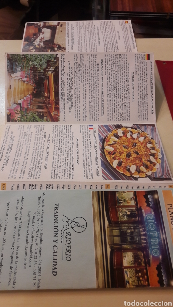 Tourismusbrosch&uuml;ren: Plano Madrid Restaurante Riofrio