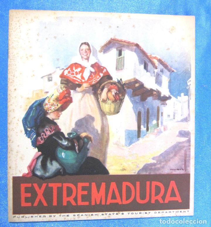 Brochures de tourisme: EXTREMADURA. PUBLICADO POR LA DIRECCI&Oacute;N GENERAL DE TURISMO DE ESPA&Ntilde;A, EN INGL&Eacute;S, S/F.