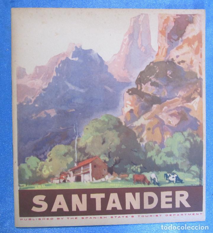 Tourismusbrosch&uuml;ren: SANTANDER, CANTABRIA. PUBLICADO POR LA DIRECCI&Oacute;N GENERAL DE TURISMO DE ESPA&Ntilde;A, EN INGL&Eacute;S, S/F.