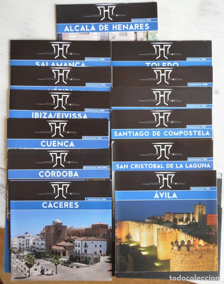 Travel Brochures: FOLLETOS CON LAS 13 CIUDADES PATRIMONIO DE LA HUMANIDAD.