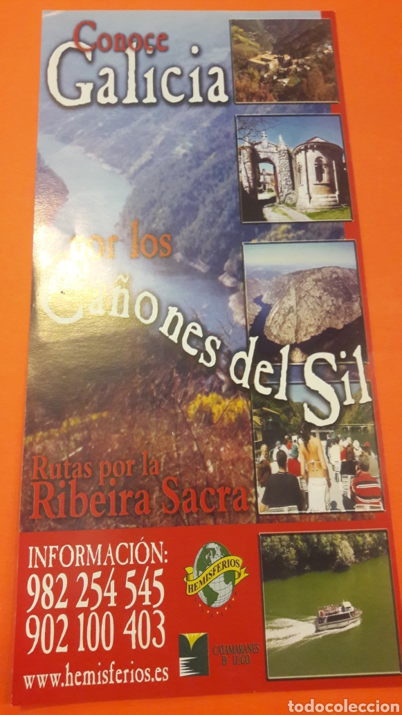 Brochures de tourisme: Conoce Galicia ca&ntilde;ones del Sil Hemisferios Catamaranes Lugo