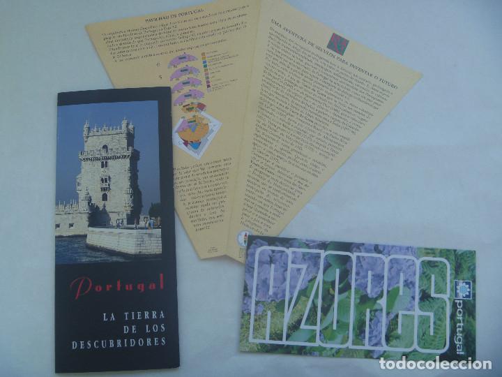 Travel Brochures: COLECCIONISMO EXPO&acute;92 SEVILLA. LOTE 3 FOLLETOS PABELLON DE PORTUGAL, AZORES, ETC
