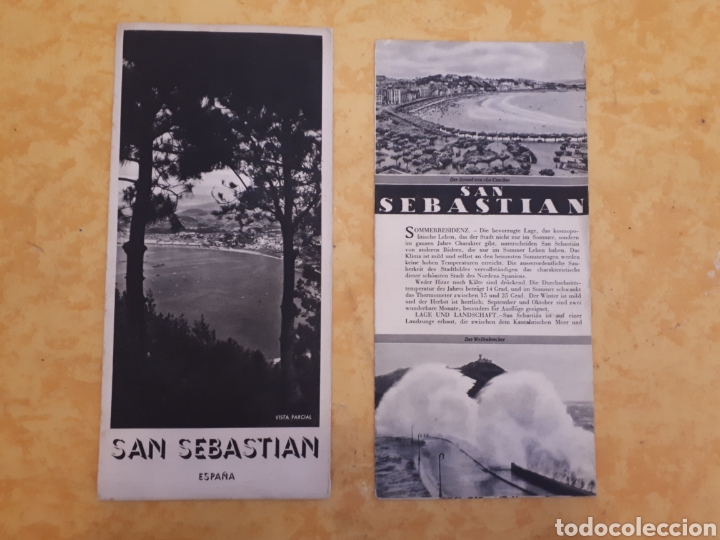 Foglietti di turismo: Lote 2 antiguo folleto turismo San Sebasti&aacute;n