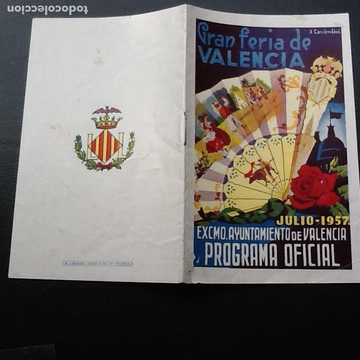 Brochures de tourisme: GRAN FERIA DE JULIO VALENCI&Aacute; 1957, programa oficial