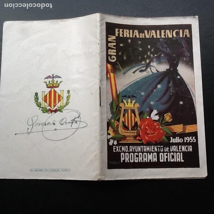 Brochures de tourisme: GRAN FERIA DE JULIO VALENCI&Aacute; 1955, programa oficial