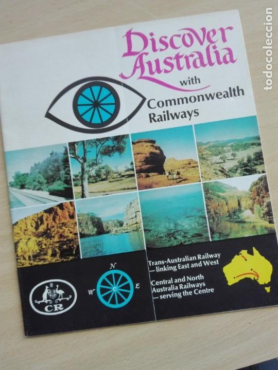 Travel Brochures: FOLLETO 1970&rsquo;S - AUSTRALIA WITH COMMONWEALTH RAILWAYS - TREN FERROCARRIL - 24 PGS 100GR