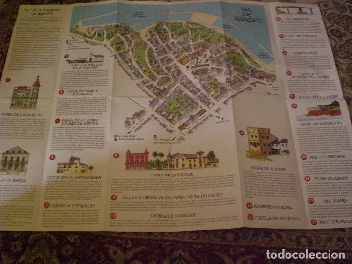 Folletos de turismo: folleto mapa plano callejero Ribadeo