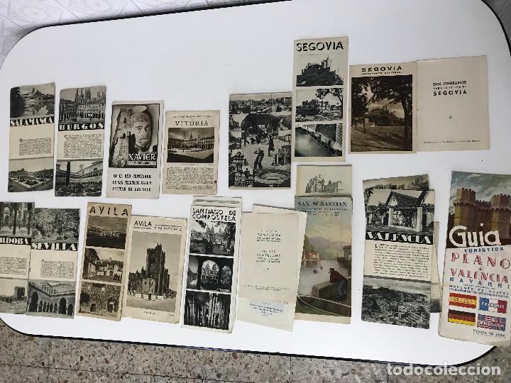 Folletos de turismo: Lote de 22 Folletos de Turismo, 1940 -1950 Ver fotograf&iacute;as, hay tres planos, Valencia, Pamplona,