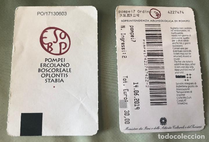 Brochures de tourisme: Visita tur&iacute;stica. Entrada a ruinas de ciudad romana de Pompella, N&aacute;poles, Italia. Junio 2019.