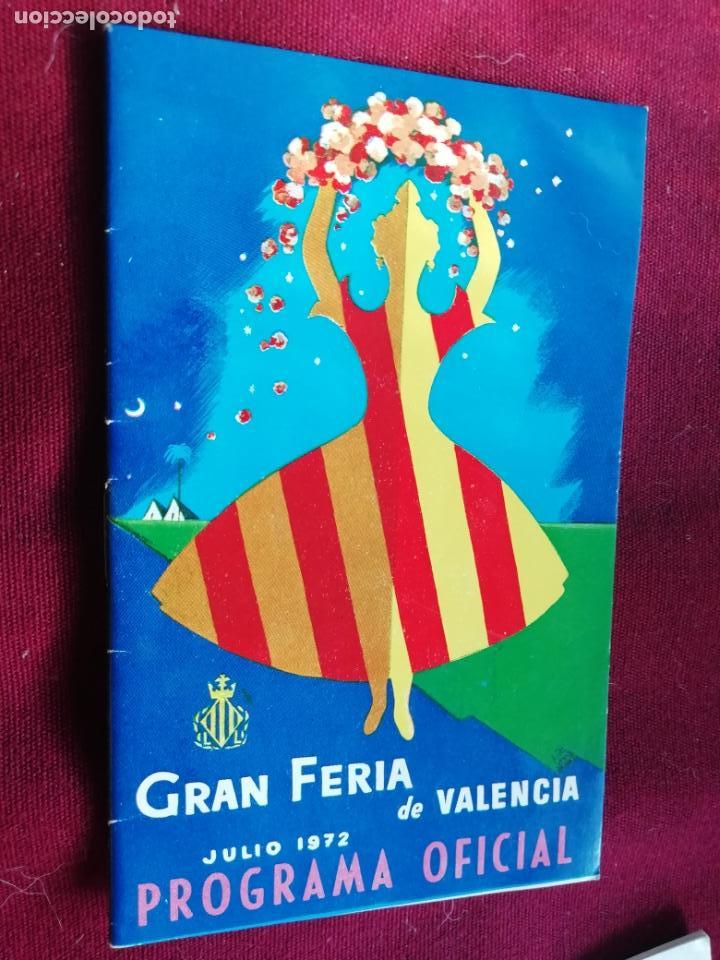 Folletos de turismo: PROGRAMA- FERIA DE JULIO 1972 VALENCIA