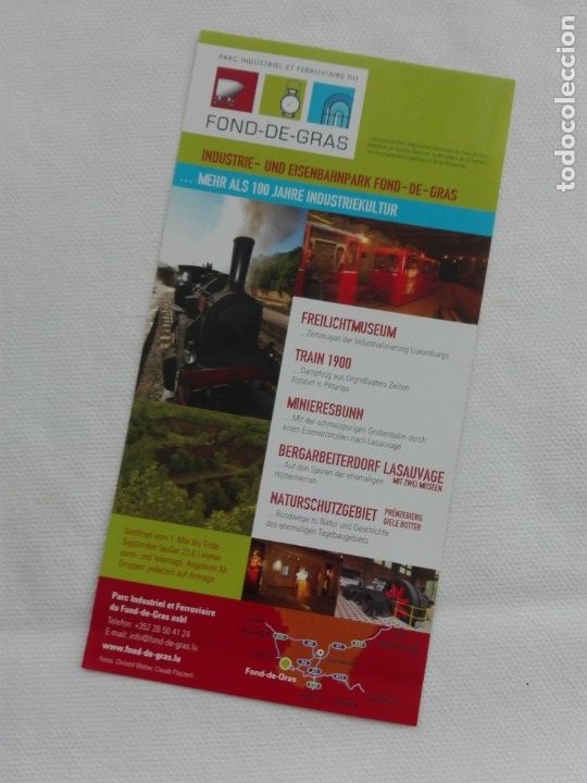 Travel Brochures: FOLLETO HOJA 2000&rsquo;S - FOND-DE-GRAS / LUXEMBOURG - MUSEO TREN FERROCARRIL