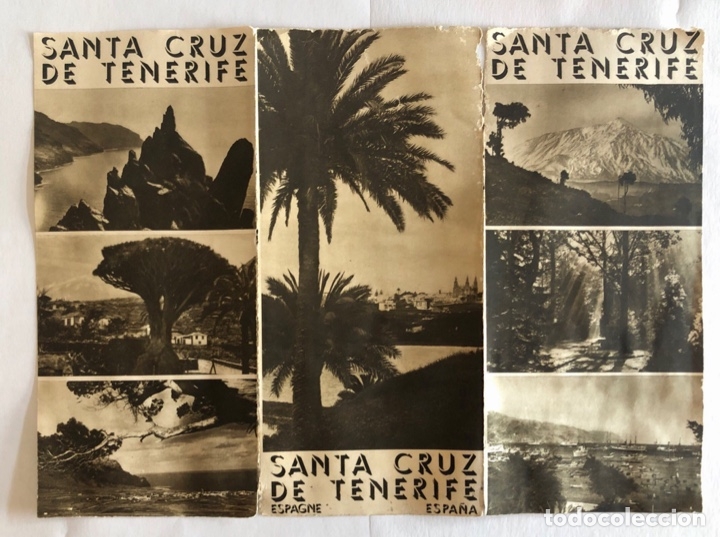 Tourismusbrosch&uuml;ren: FOLLETO TURISTICO DESPLEGABLE. SANTA CRUZ DE TENERIFE. ESCRITO EN FRANCES. 24X11 CM. VER CONTENIDO.