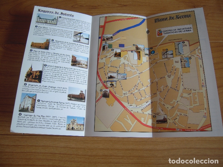 Folletos de turismo: Tr&iacute;ptico Plano Gu&iacute;a de Lerma - Foto 4