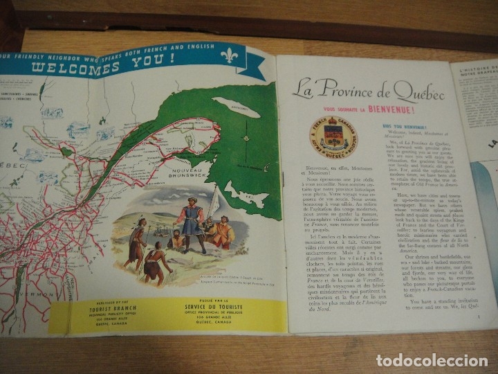 Folletos de turismo: guia turistica de quebec , canada - en frances e ingles - Foto 2