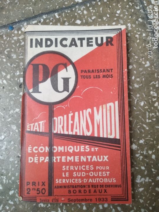Folletos de turismo: Autob&uacute;s Bordeaux 1933 - Foto 1
