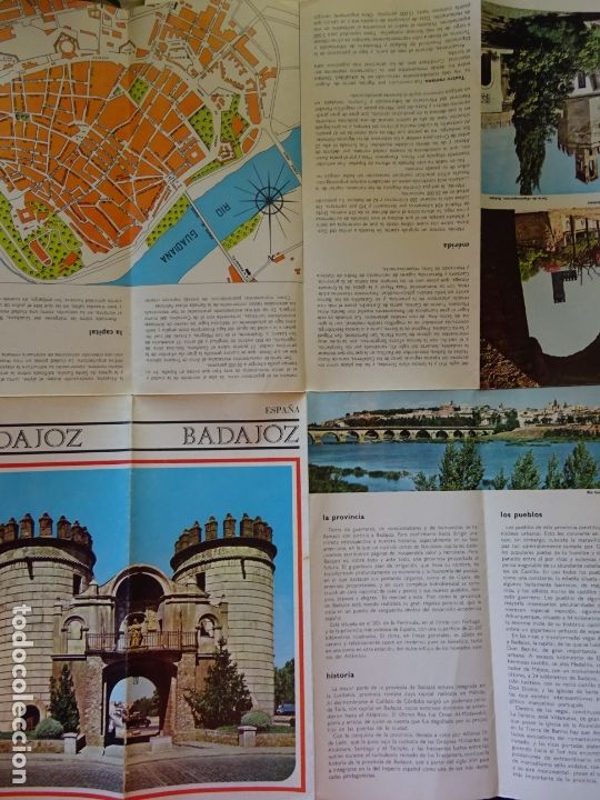 Tourismusbrosch&uuml;ren: FOLLETO TUR&Iacute;STICO. MINISTERIO DE TURISMO. A&Ntilde;OS 1968. BADAJOZ Y PROVINCIA. CON FOTOS POSTALES
