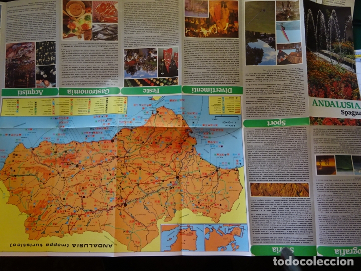 Tourismusbrosch&uuml;ren: FOLLETO TUR&Iacute;STICO. MINISTERIO TURISMO. A&Ntilde;OS 80. ANDALUC&Iacute;A GRANADA C&Aacute;DIZ JAEN HUELVA ALMERIA