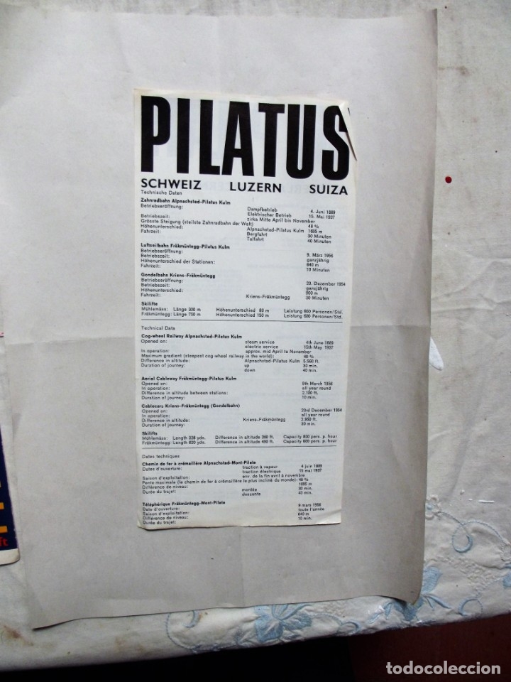 Folletos de turismo: PILATUS SUISSE - Foto 2