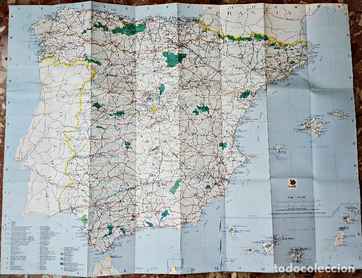 Folletos de turismo: Mapa de comunicaciones Espa&ntilde;a. - Foto 3