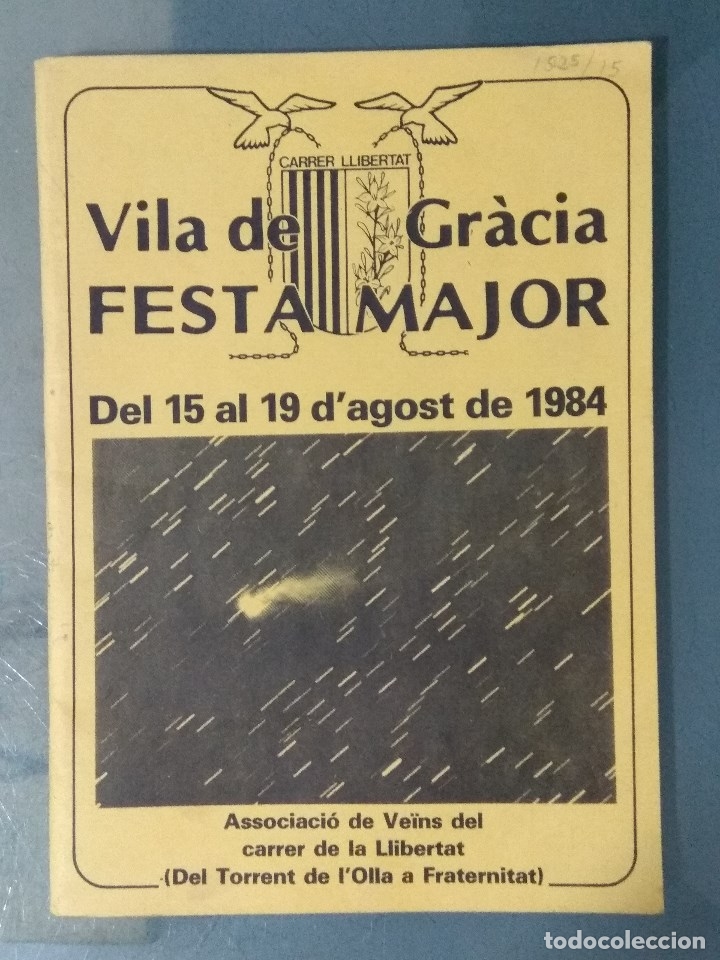 Travel Brochures: PROGRAMA VILA DE GRACIA (BARCELONA) FESTA MAJOR 1984.