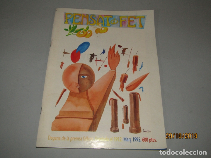 Folhetos de turismo: Antigua Revista de Fallas  PENSAT Y FET del A&ntilde;o 1995