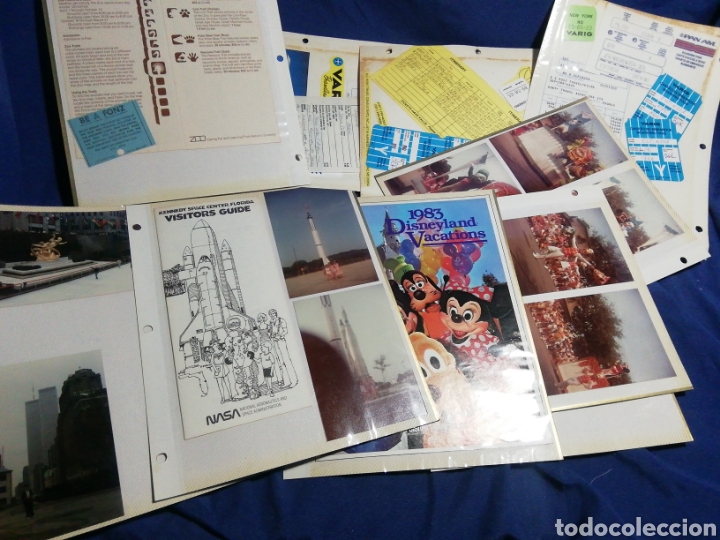 Tourismusbrosch&uuml;ren: A&Ntilde;OS 80. LOTE RECUERDOS VIAJE EEUU Y M&Aacute;S. FOLLETOS, ENTRADAS, FOTOS, DISNEYLANDIA, CENTRO ESPACIAL