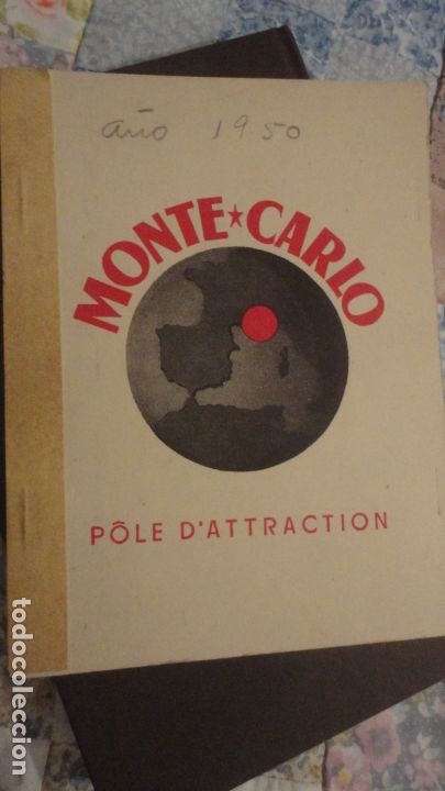 Folletos de turismo: GABRIEL OLLIVIER. MONTE CARLO. POLE D'ATTRACTION IMPRIMERIE NATIONALE MONACO 1950
