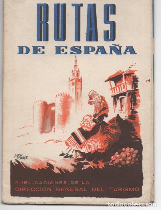 Folletos de turismo: Antiguo folleto turistico Rutas de Espa&ntilde;a.