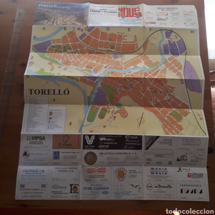 Folletos de turismo: Plano urbano Torell&oacute;
