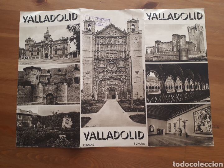 Folhetos de turismo: Lote 3 antiguo folleto turismo M&aacute;laga, Le&oacute;n, Valladolid, tr&iacute;ptico