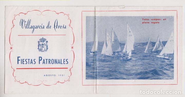 Brochures de tourisme: VILLAGARC&Iacute;A DE AROSA, PONTEVEDRA. 1951. GALICIA