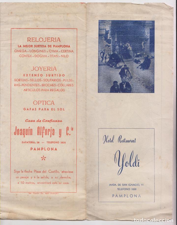 Brochures de tourisme: HOTEL RESTAURANT YOLDI. PAMPLONA, NAVARRA. PLANO DE LA CIUDAD