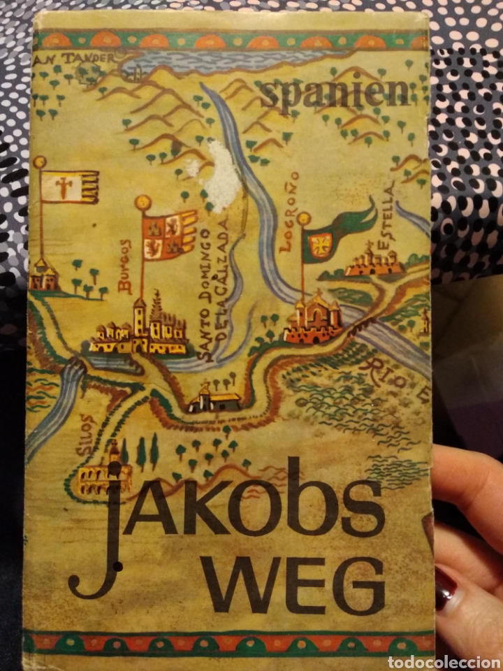 Travel Brochures: gu&iacute;a del Camino de Santiago en alem&aacute;n. Desplegable con fotos, dibujos y las distintas rutas