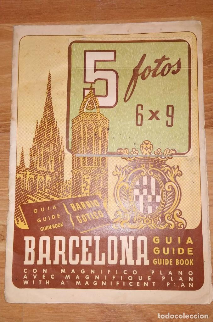 Folletos de turismo: GUIA BARRIO GOTICO DE BARCELONA. 5 FOTOS 6 x 9