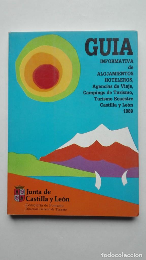 Folhetos de turismo: Gu&iacute;a informativa de alojamientos hoteleros camping Castilla y Le&oacute;n 1989