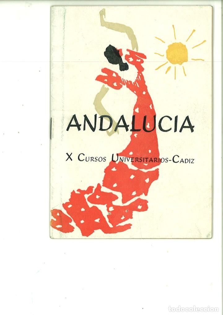 Folhetos de turismo: ANDALUC&Iacute;A. X CURSO UNIVERSITARIO PARA EXTRANJEROS EN CADIZ. UNIVERSIDAD DE SEVILLA