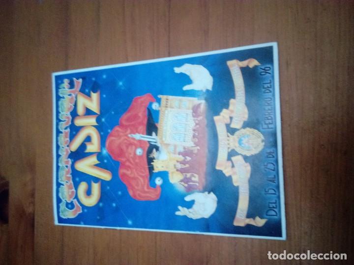 Folletos de turismo: PROGRAMA CARNAVAL DE CADIZ 96. C16L - Foto 1