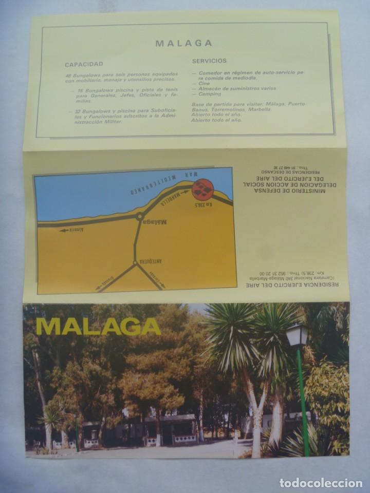 Folletos de turismo: FOLLETO PUBLICITARIO DE LA RESIDENCIA DEL EJERCITO DEL AIRE EN MARBELLA ( MALAGA )