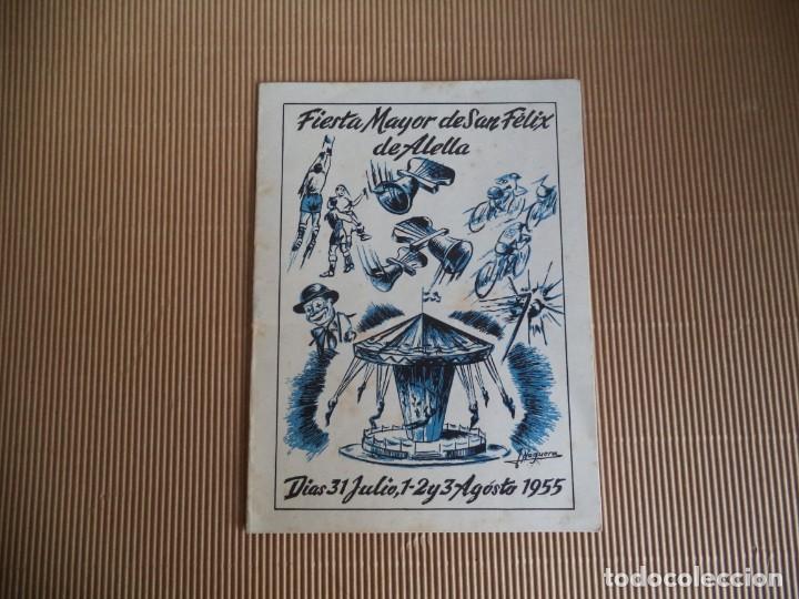 Travel Brochures: Programa de Fiesta Mayor de  San Felix de Alella. 1955