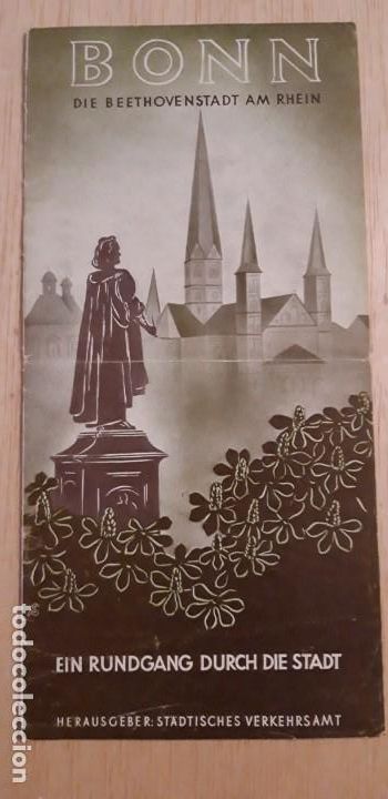 Folhetos de turismo: .1 FOLLETO DE ** CON PLANO DE BONN ** 1950 ?