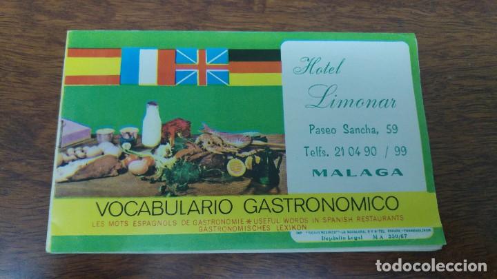 Brochures de tourisme: VOCABULARIO GASTRONOMICO HOTEL LIMONAR MALAGA