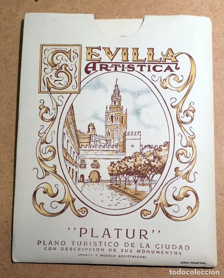 Travel Brochures: SEVILLA - PLANO TURISTICO DE LA CIUDAD CON DESCRIPCION DE SUS MONUMENTOS - A&Ntilde;O 1950