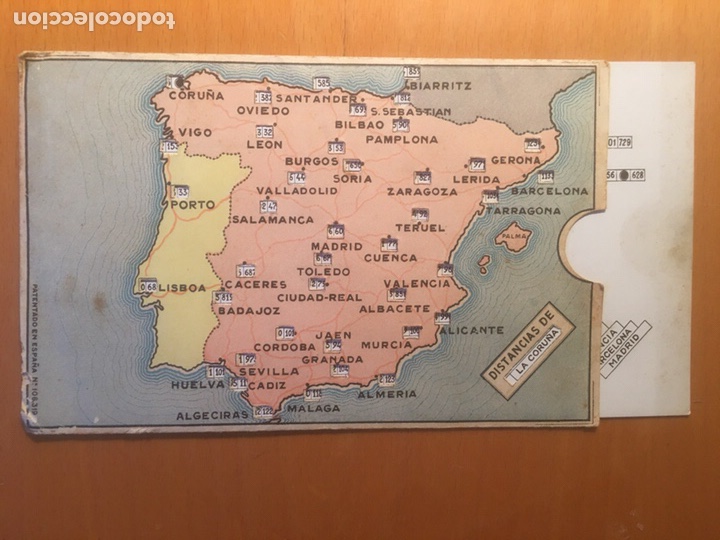 Travel Brochures: Mapa dist&agrave;ncia a Espa&ntilde;a