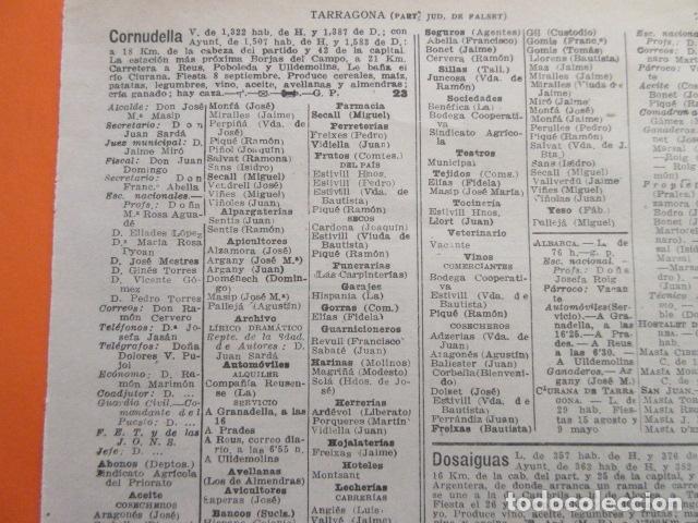 Folletos de turismo: TARRAGONA 1947 CORNUDELLA DOSAIGUAS LA FIGUERA GARCIA GRATALLOPS GUIAMETS