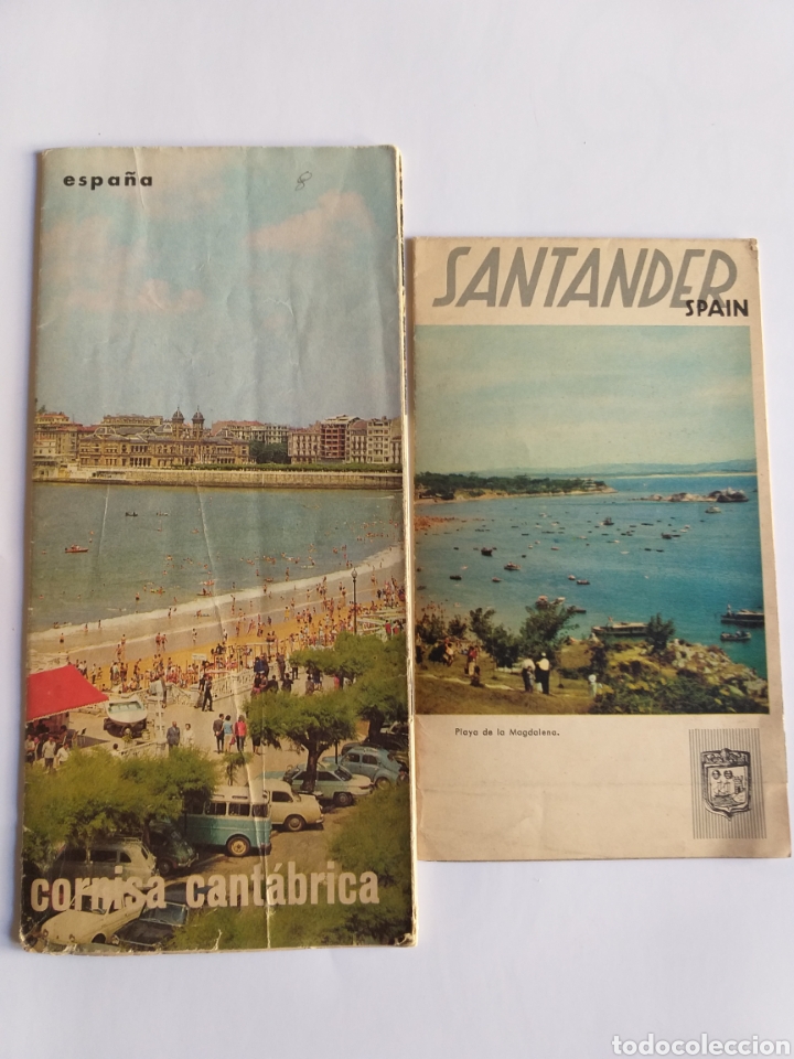 Tourismusbrosch&uuml;ren: 2 folletos tur&iacute;sticos cornisa cant&aacute;brica Santander Espagne . . Cantabria