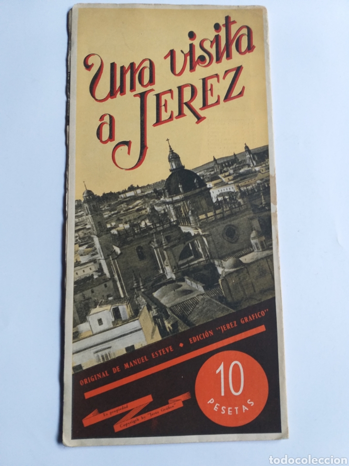 Tourismusbrosch&uuml;ren: Una visita a Jerez . Original de Manuel Est&eacute;vez edici&oacute;n Jerez gr&aacute;fico . . C&aacute;diz